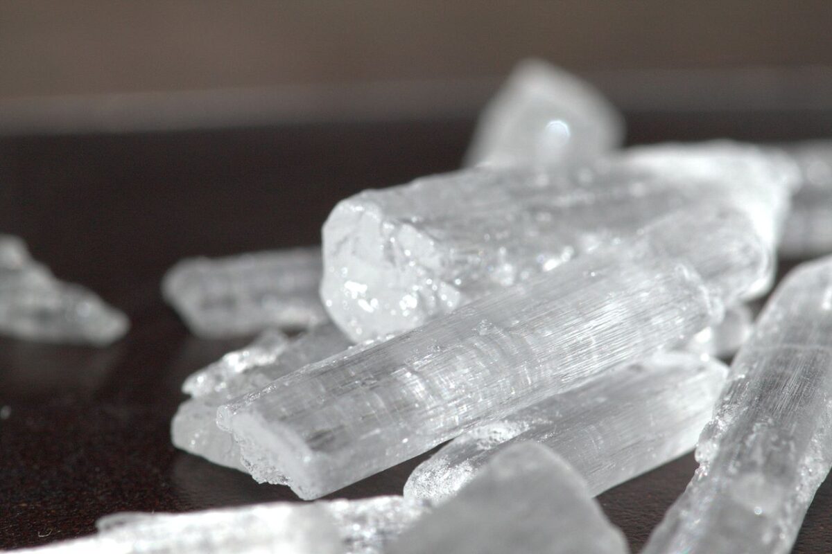 närbild på saltkristaller