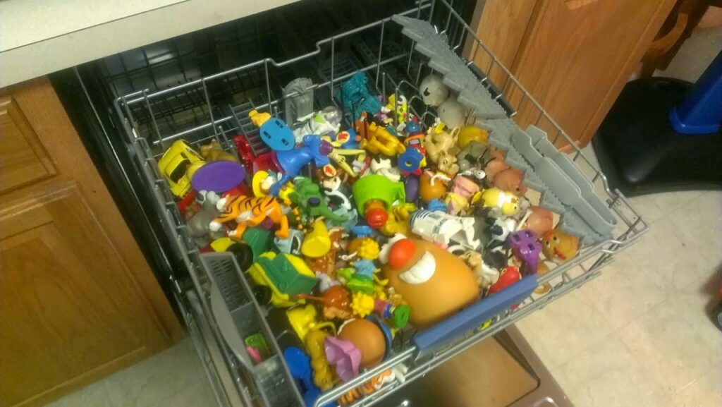 toys in the dishwasher